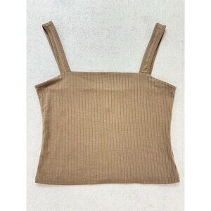 New Revolve Lovers + Friends Crop Top Tan Brown Lined Coastal Cowgirl Tank Top